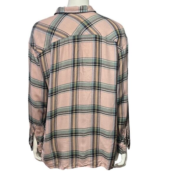 J.Jill Womens Pink Gray Palid Long Sleeve Button Down Shirt Size Medium - Picture 3 of 8